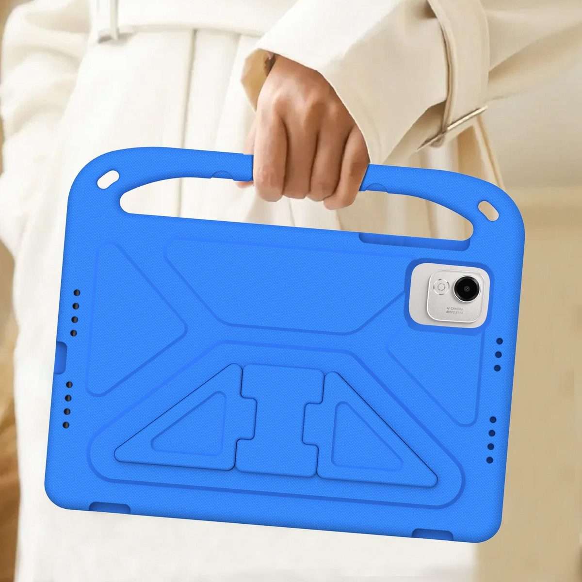 For Honor Pad X9a / X9 Pro 2025 Handle EVA Shockproof Tablet Case with Holder(Blue)