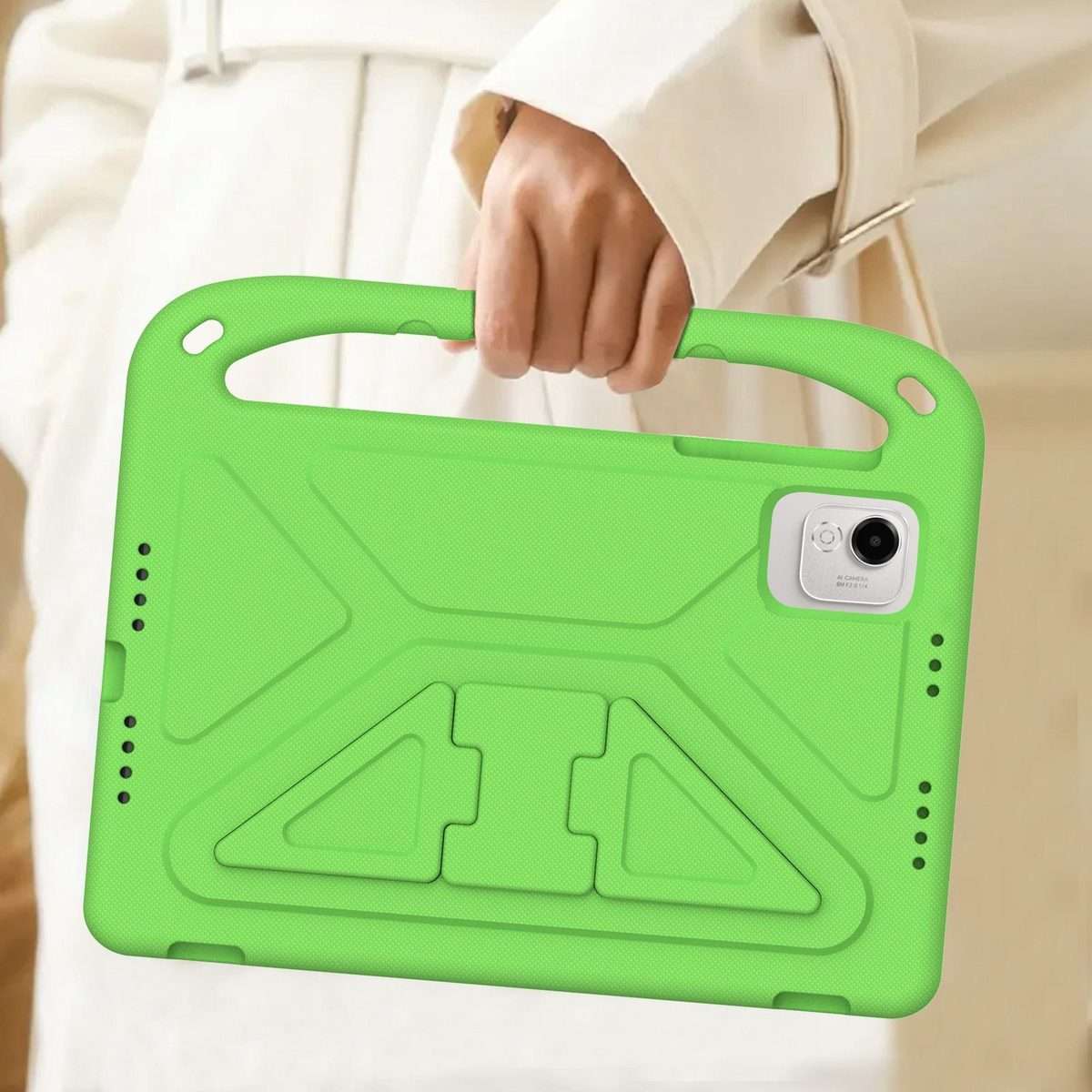 For Honor Pad X9a / X9 Pro 2025 Handle EVA Shockproof Tablet Case with Holder(Green)