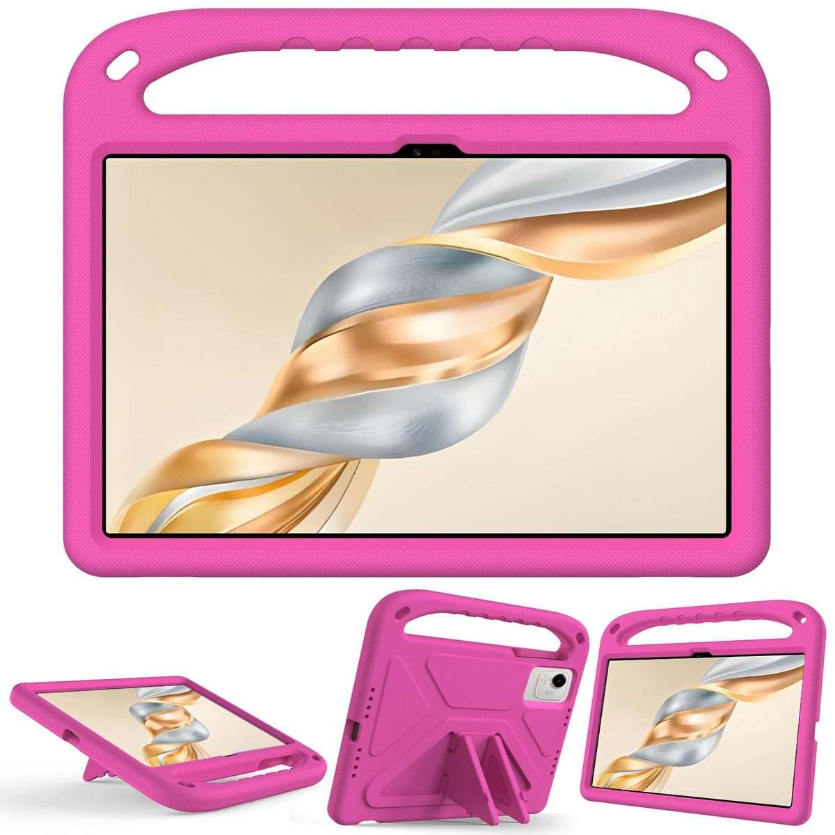 For Honor Pad X9a / X9 Pro 2025 Handle EVA Shockproof Tablet Case with Holder(Rose Red)
