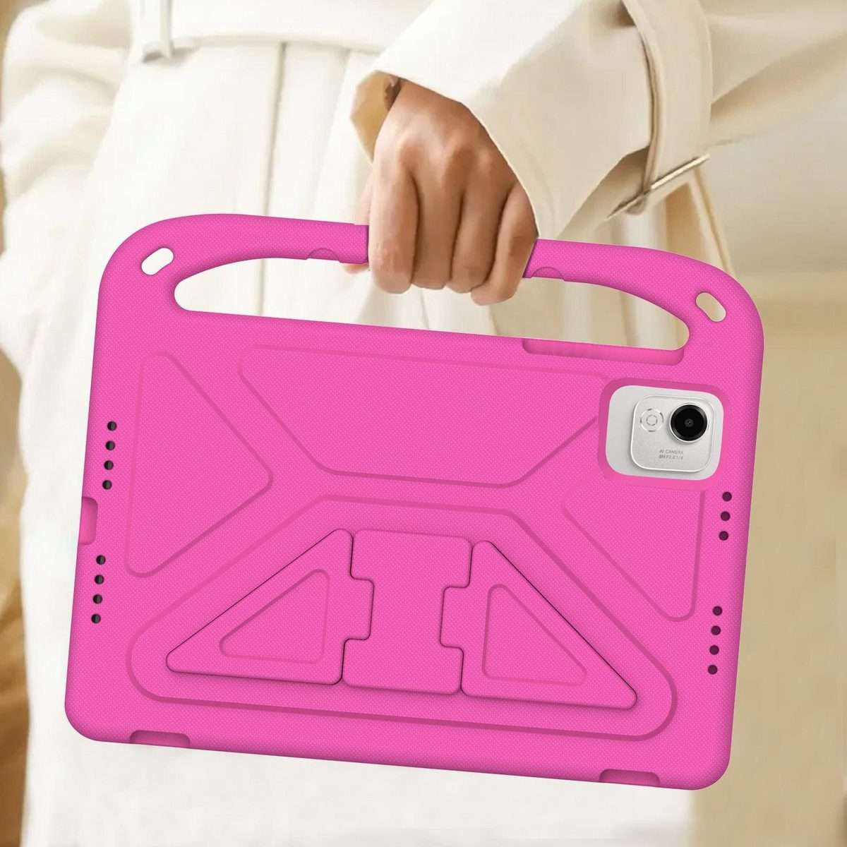 For Honor Pad X9a / X9 Pro 2025 Handle EVA Shockproof Tablet Case with Holder(Rose Red)