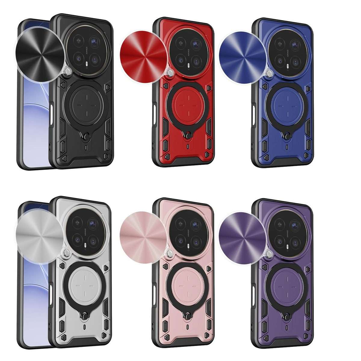 For Honor Magic8 Pro 5G CD Texture Sliding Camshield Magnetic Holder Phone Case(Purple)