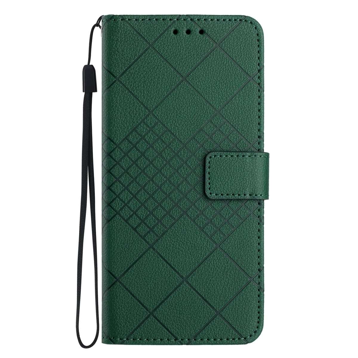 For Xiaomi 14 Pro Rhombic Grid Texture Leather Phone Case(Green)