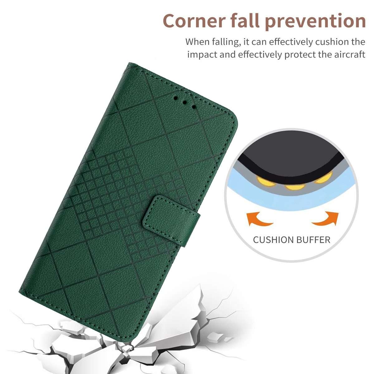 For Xiaomi 14 Pro Rhombic Grid Texture Leather Phone Case(Green)