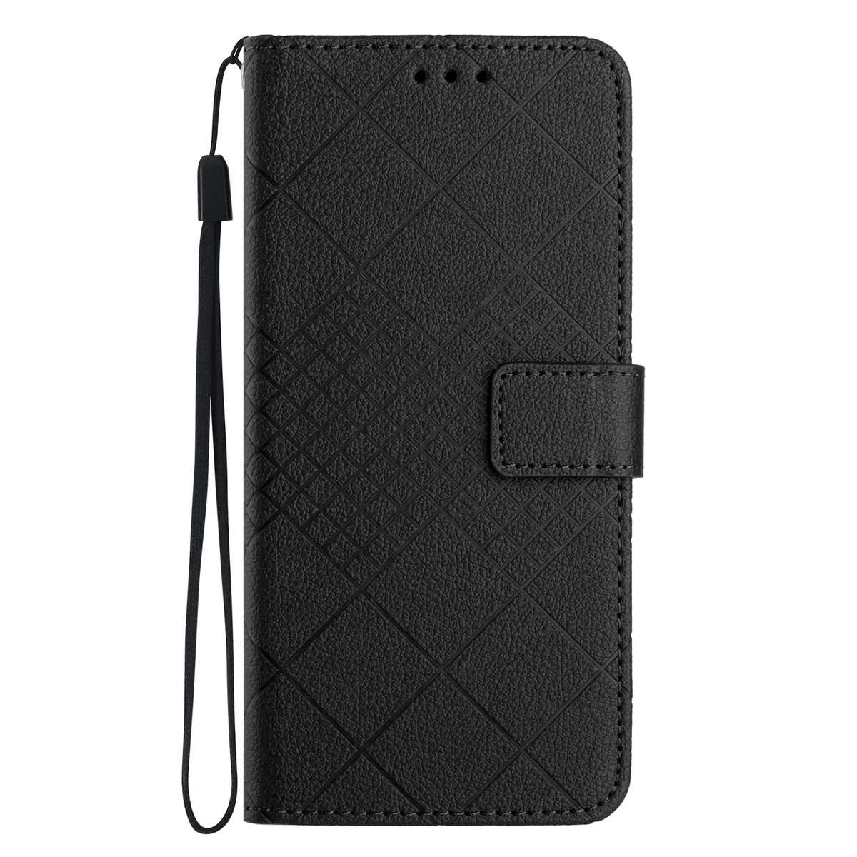 For Xiaomi 14 Pro Rhombic Grid Texture Leather Phone Case(Black)
