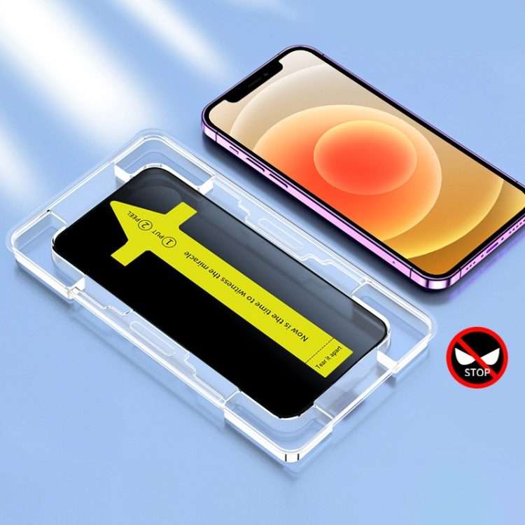 For iPhone 12 Pro / 12 Anti-peeping Fast Attach Dust-proof Anti-static Tempered Glass Film