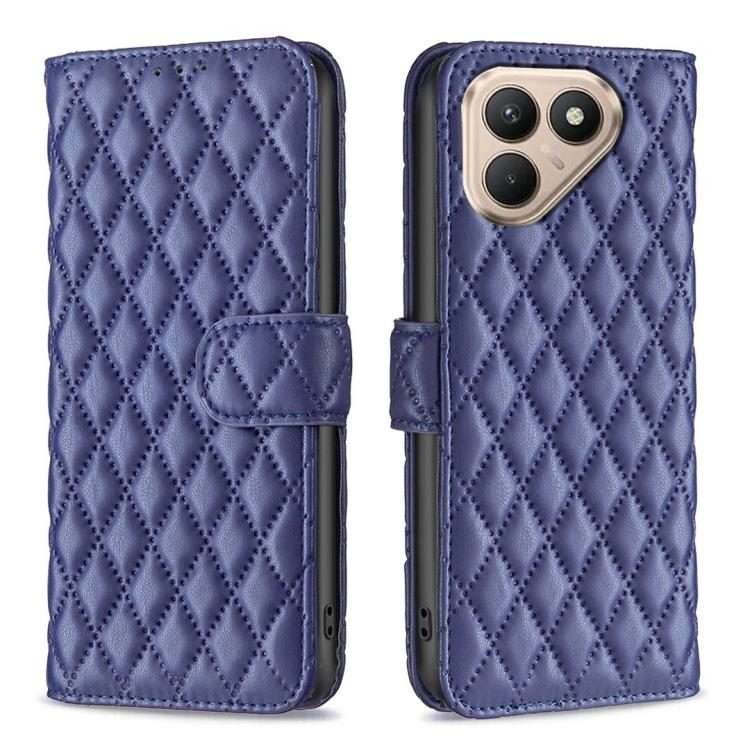 For Tecno Pova 7 Pro 5G Diamond Lattice Wallet Flip Leather Phone Case(Blue)