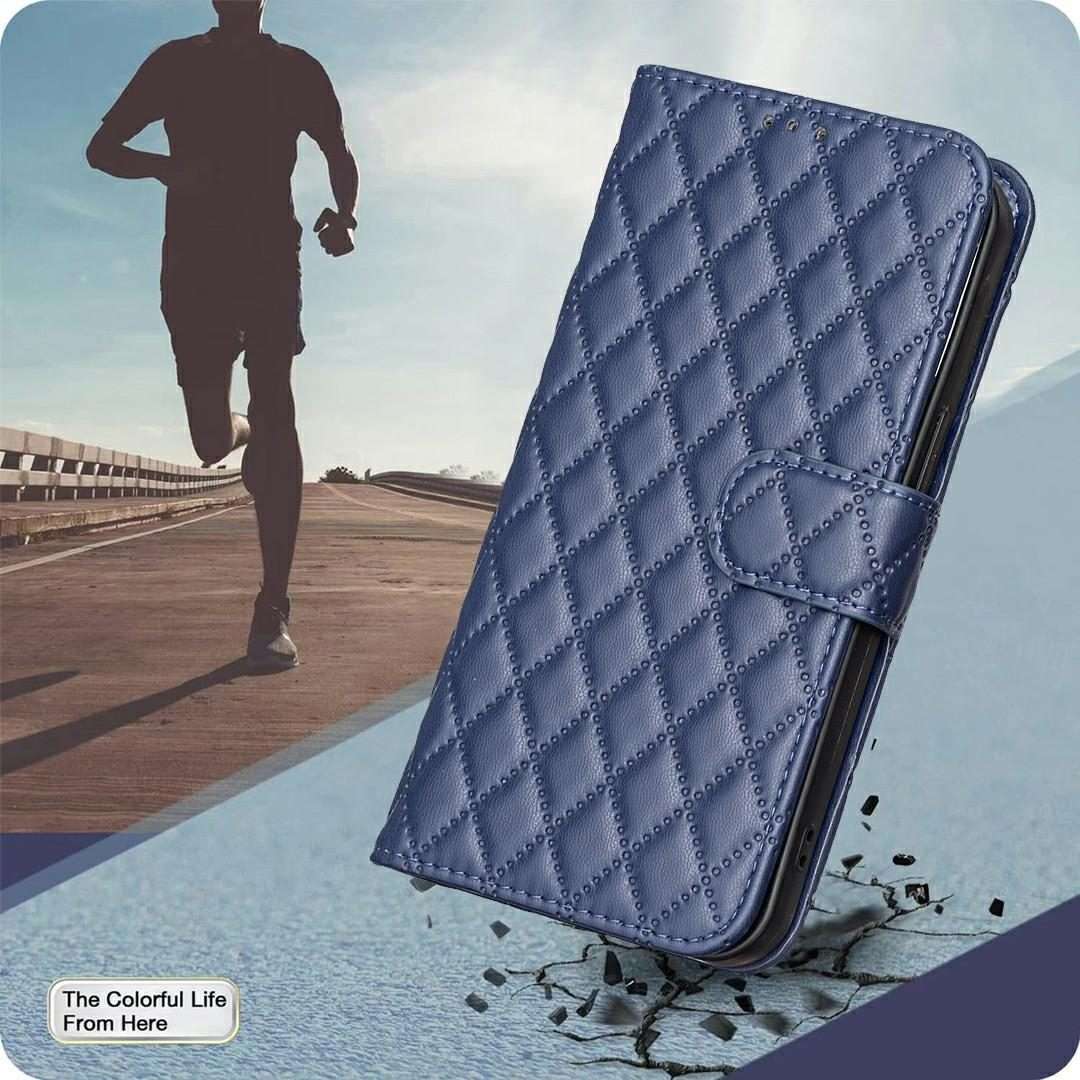 For Tecno Pova 7 Pro 5G Diamond Lattice Wallet Flip Leather Phone Case(Blue)