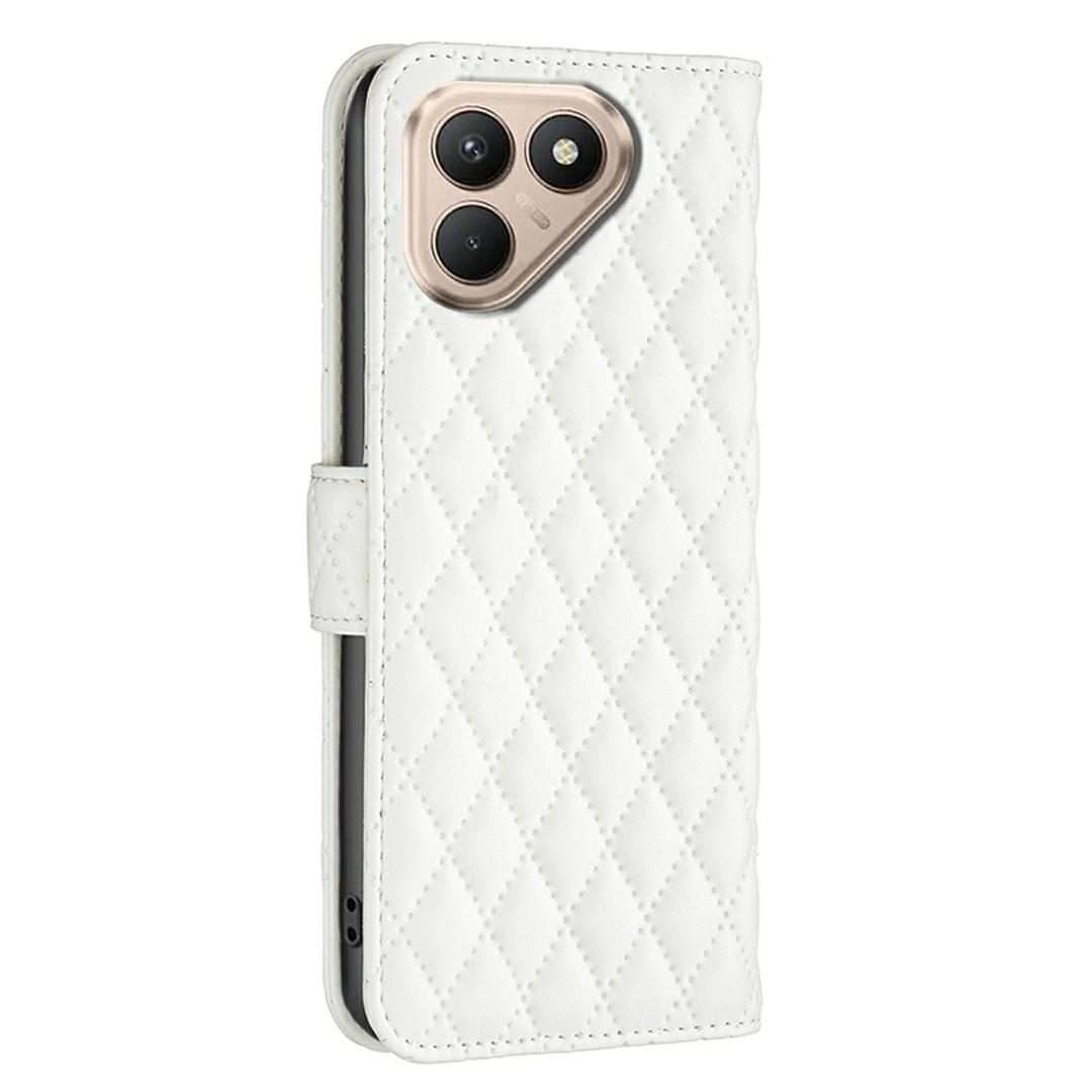 For Tecno Pova 7 Pro 5G Diamond Lattice Wallet Flip Leather Phone Case(White)