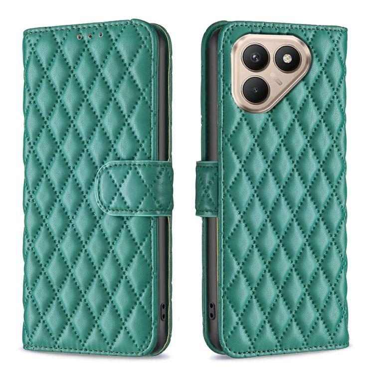 For Tecno Pova 7 Pro 5G Diamond Lattice Wallet Flip Leather Phone Case(Green)
