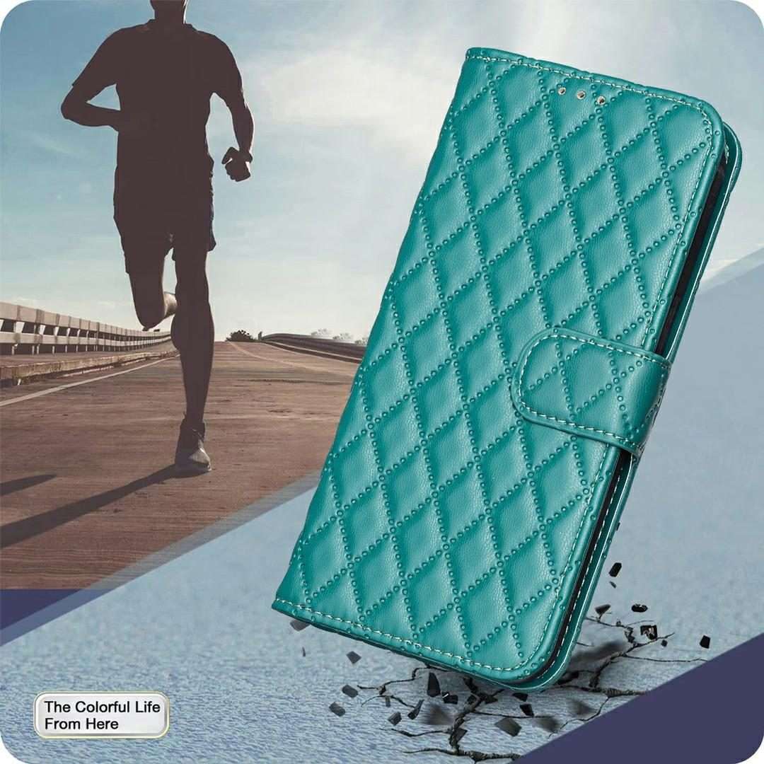 For Tecno Pova 7 Pro 5G Diamond Lattice Wallet Flip Leather Phone Case(Green)