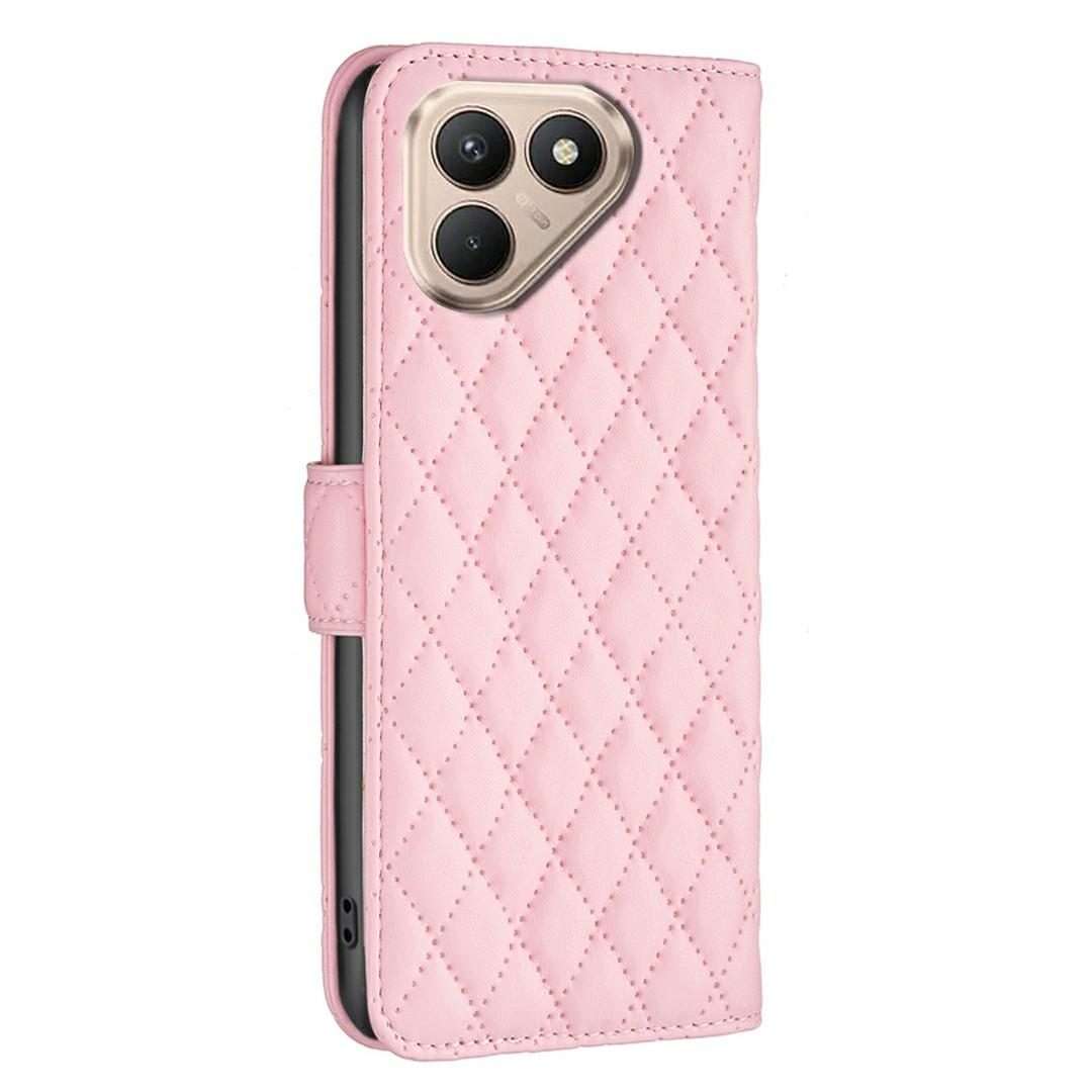 For Tecno Pova 7 Pro 5G Diamond Lattice Wallet Flip Leather Phone Case(Pink)