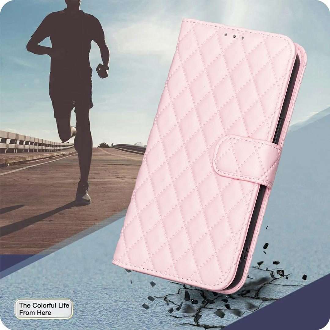 For Tecno Pova 7 Pro 5G Diamond Lattice Wallet Flip Leather Phone Case(Pink)