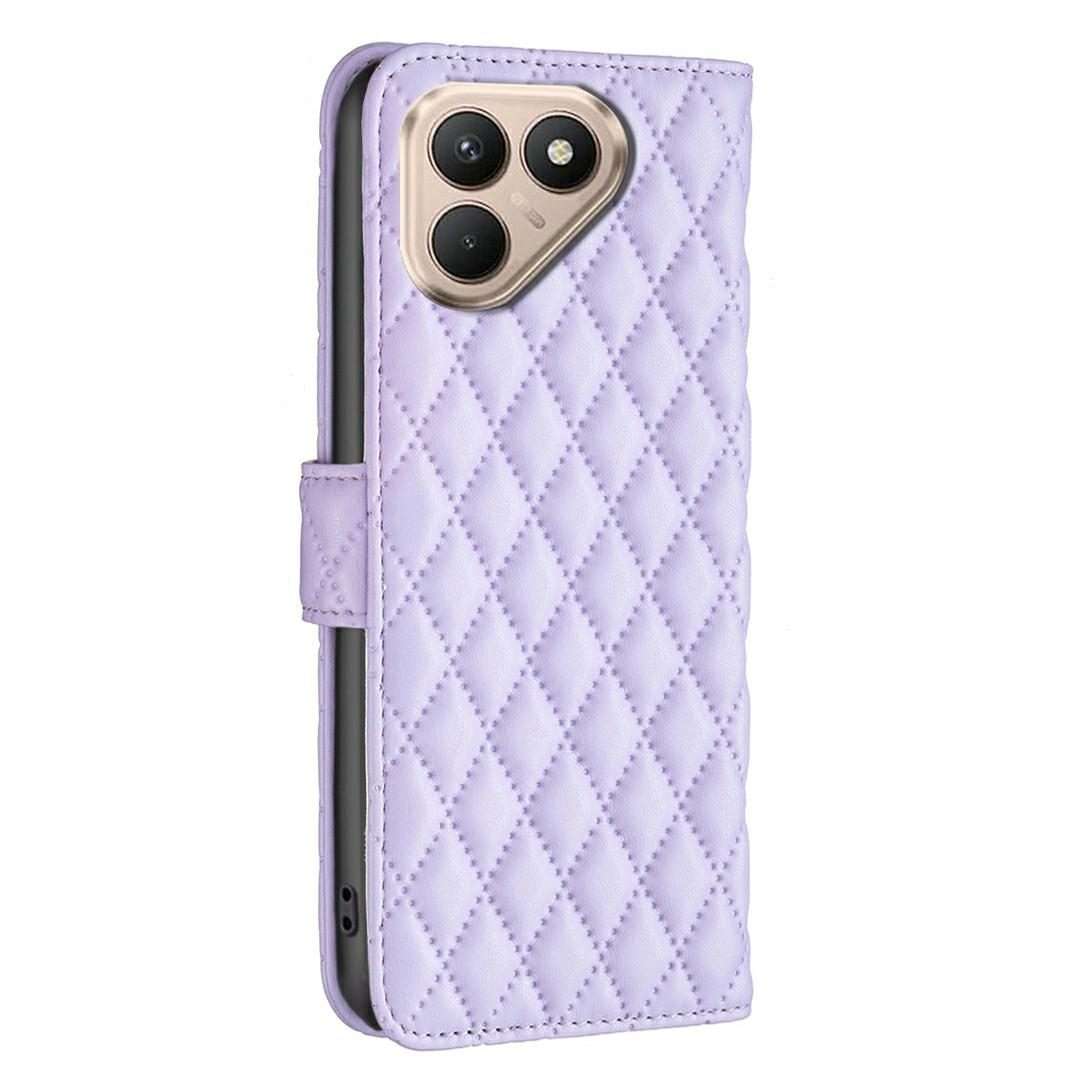 For Tecno Pova 7 Pro 5G Diamond Lattice Wallet Flip Leather Phone Case(Purple)
