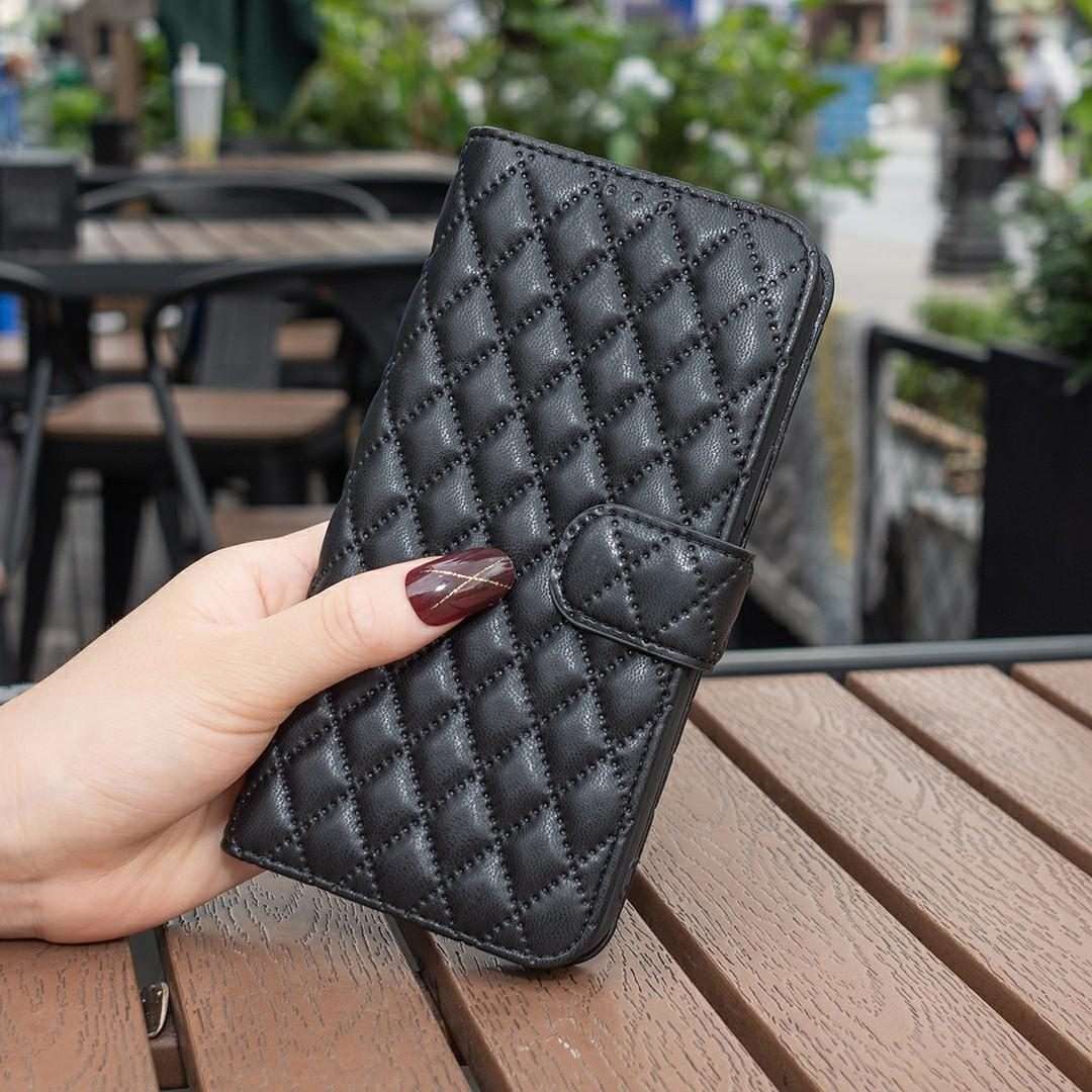For Tecno Pova 7 Pro 5G Diamond Lattice Wallet Flip Leather Phone Case(Black)