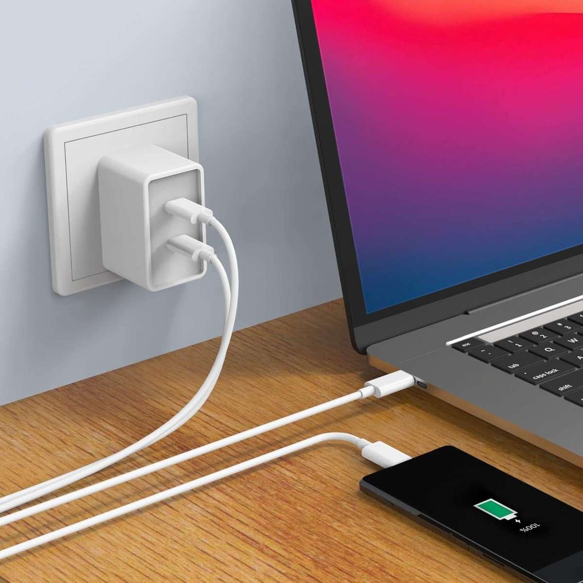 Type-C to Type-C PD 60W Fast Charging Data Cable, Length: 1m