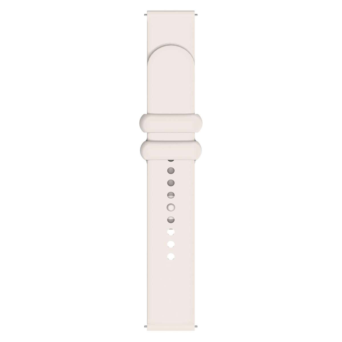 20mm Universal Solid Color Reverse Buckle Silicone Watch Band(Starlight Color)