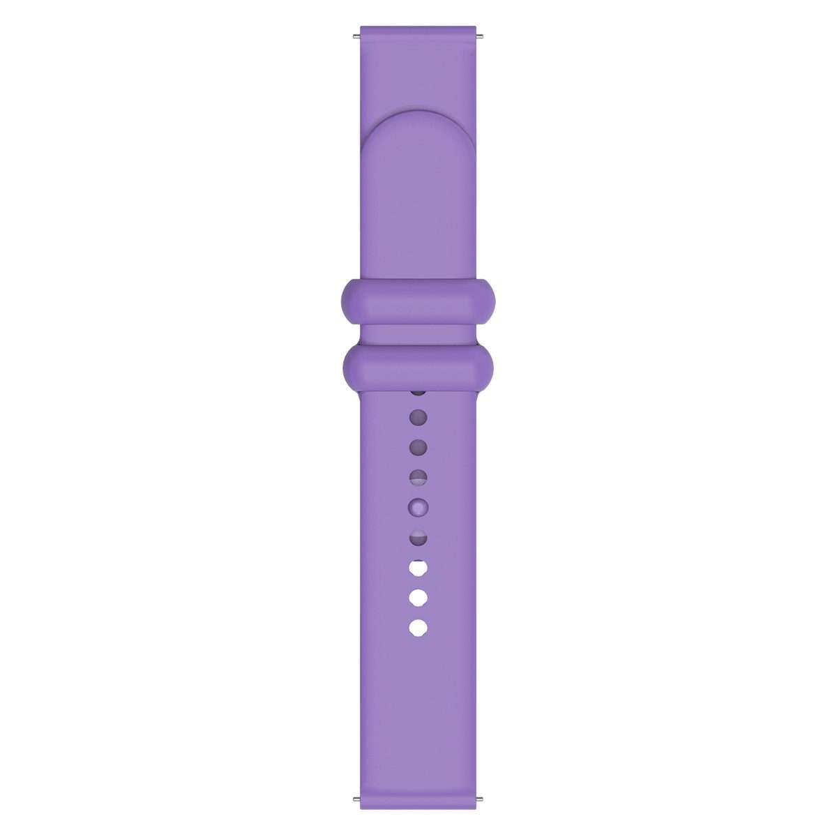 22mm Universal Solid Color Reverse Buckle Silicone Watch Band(Purple)