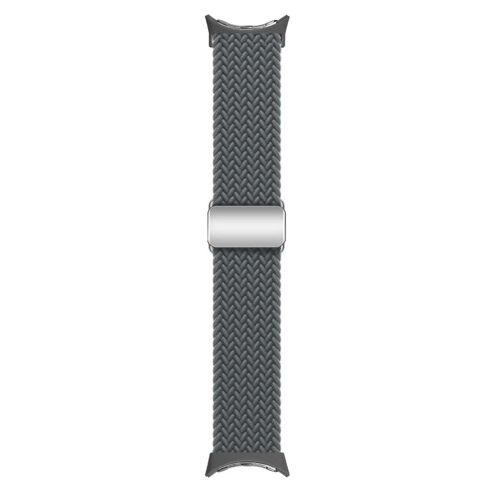 For Google Pixel Watch 4 / 3 / 2 / 1 41mm Nylon Loop Magnetic Buckle Watch Band(Space Grey)