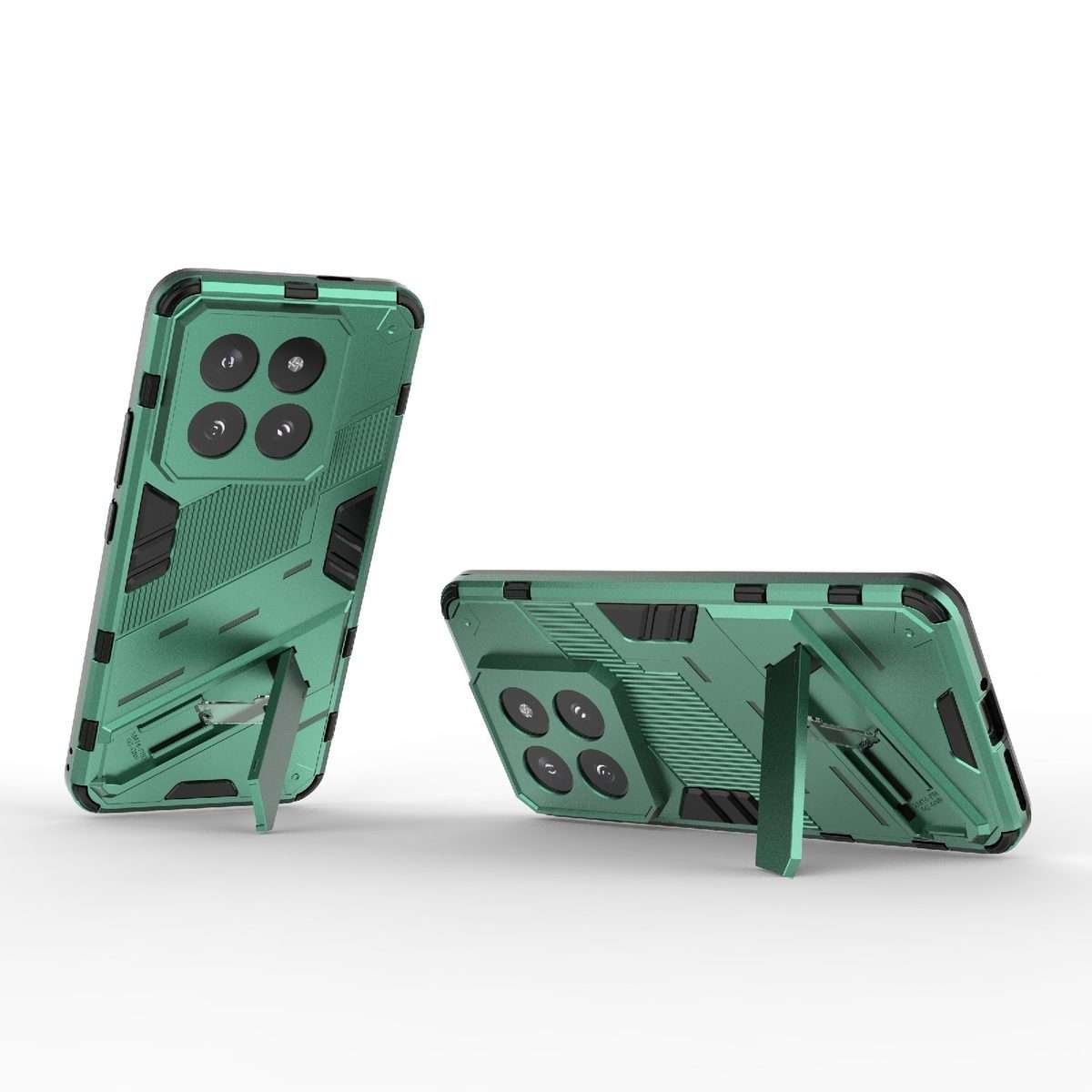 For Xiaomi 14 Pro 5G Punk Armor 2 in 1 PC + TPU Phone Case with Holder(Green)