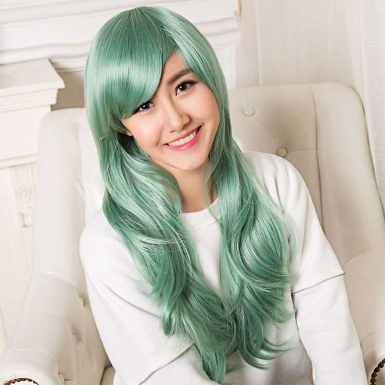 Anime Cos Role Playing Wig Cosplay Color Stage Headgear(Dark Blue)