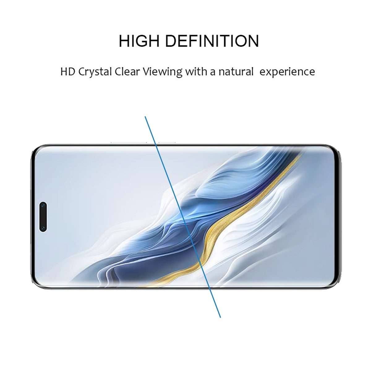 For Honor Magic6 Pro 9H HD 3D Curved Edge Tempered Glass Film(Black)