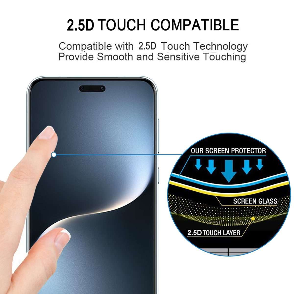 For Honor Magic7 Pro 9H HD 3D Curved Edge Tempered Glass Film(Black)