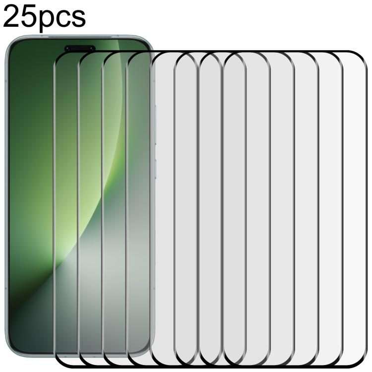 For Honor Magic8 Pro 25pcs 9H HD 3D Curved Edge Tempered Glass Film(Black)
