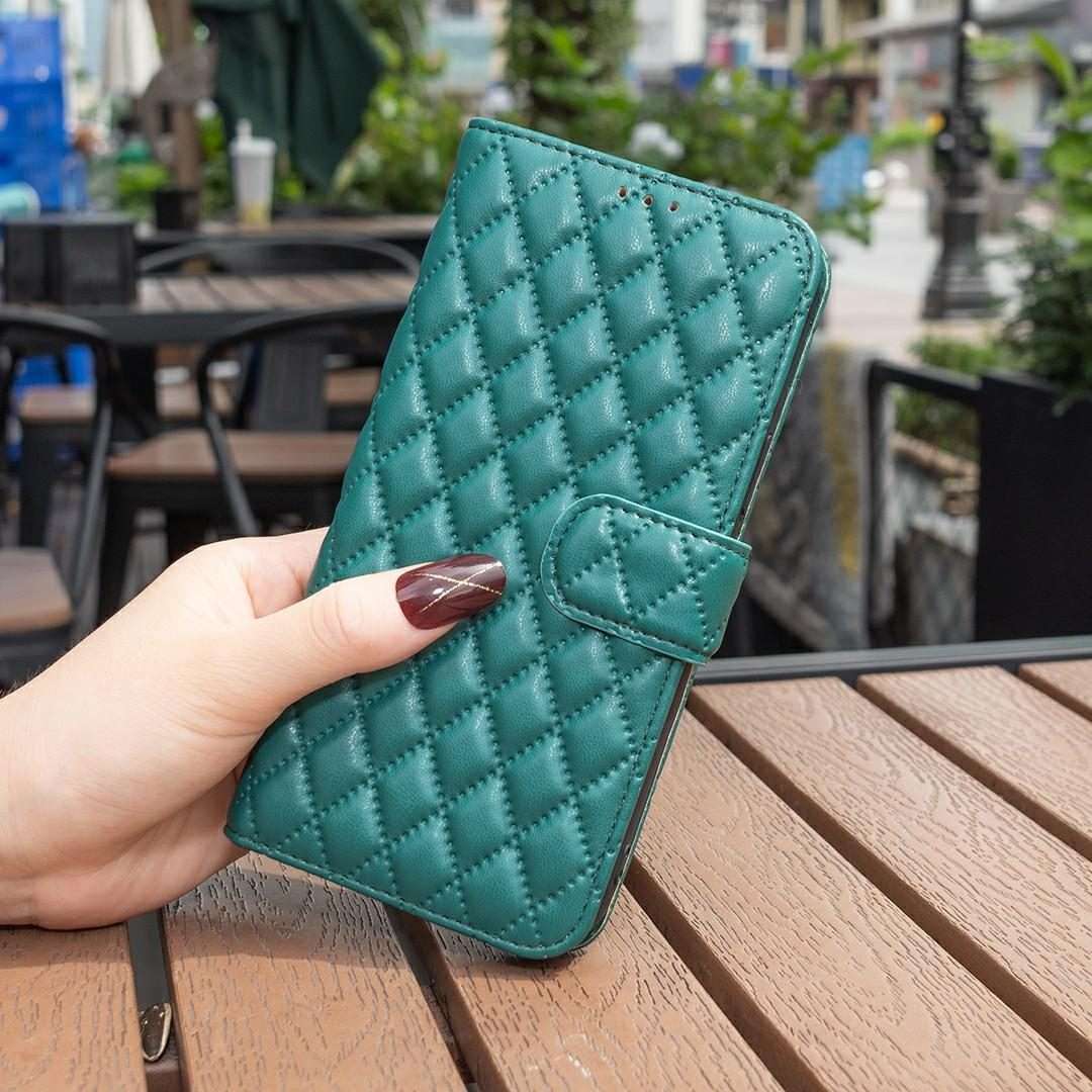For Infinix Hot 60 Pro+ 4G Diamond Lattice Wallet Flip Leather Phone Case(Green)