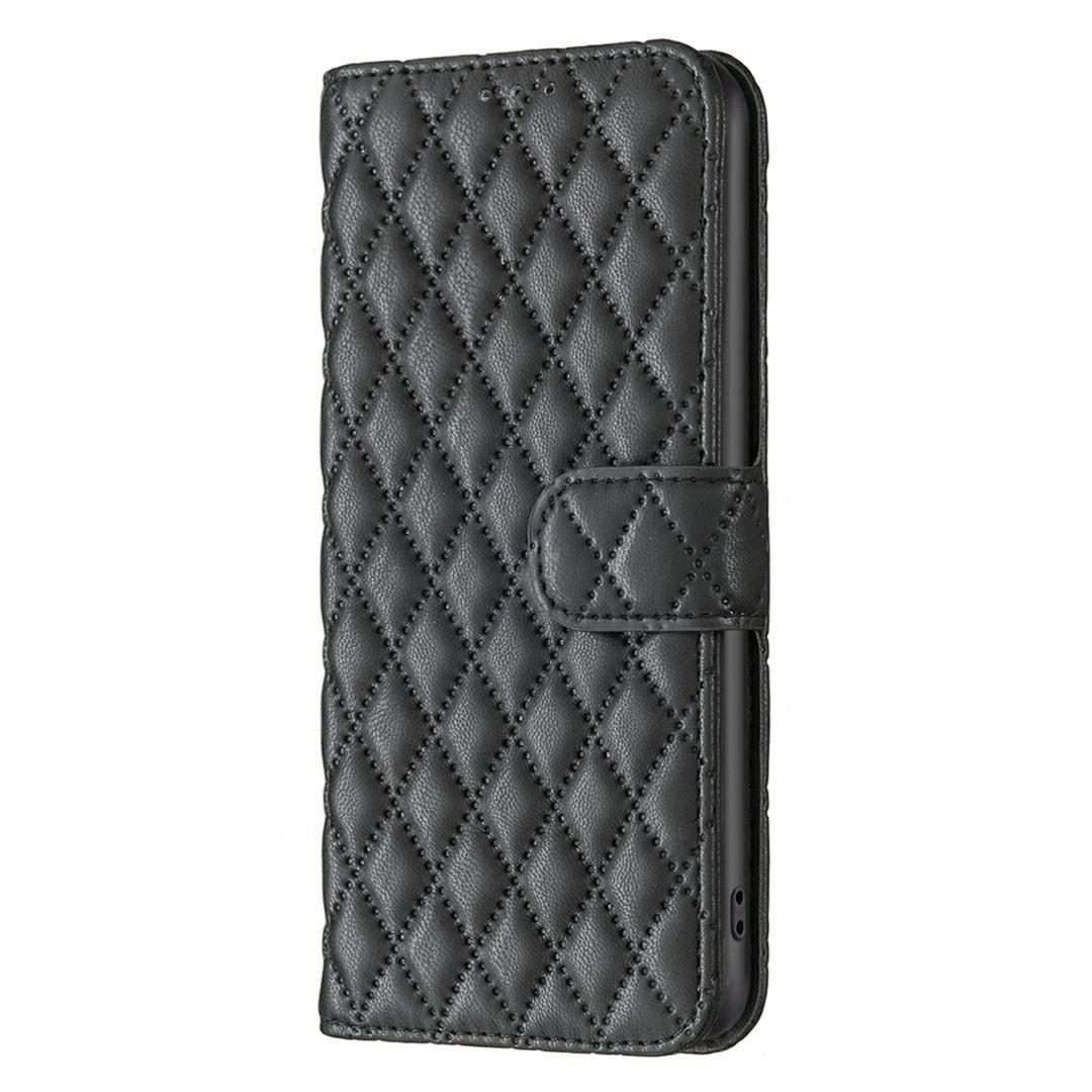 For Infinix Hot 60 Pro+ 4G Diamond Lattice Wallet Flip Leather Phone Case(Black)