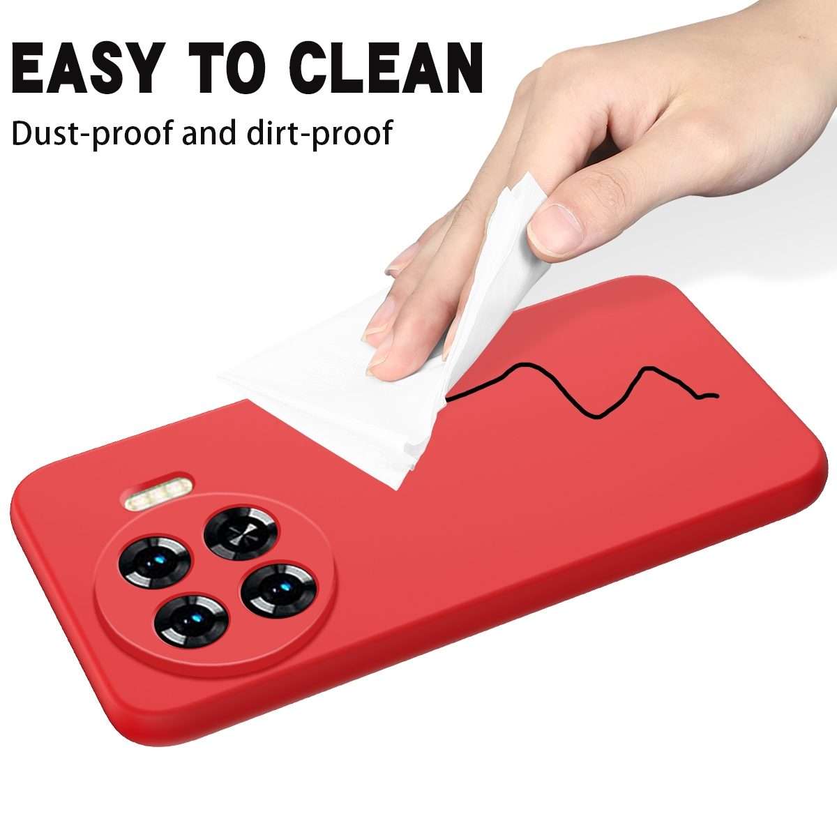 For Tecno Spark 20 Pro+ Solid Color Liquid Silicone Dropproof Full Coverage Protective Case(Red)