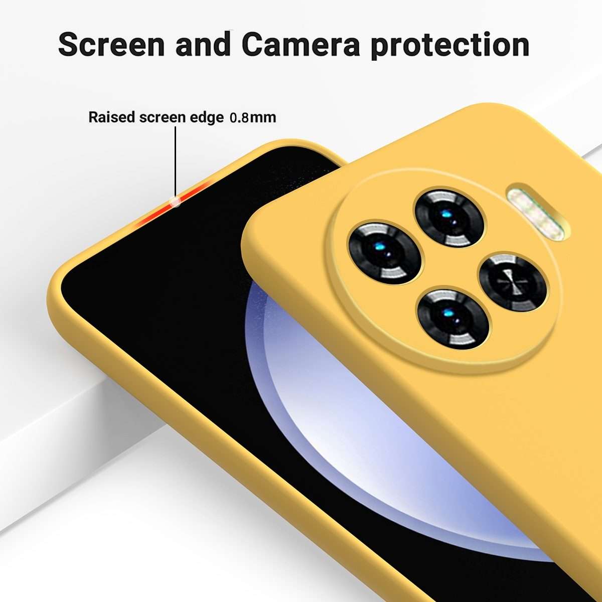 For Tecno Spark 20 Pro+ Solid Color Liquid Silicone Dropproof Full Coverage Protectiv ... (Yellow)
