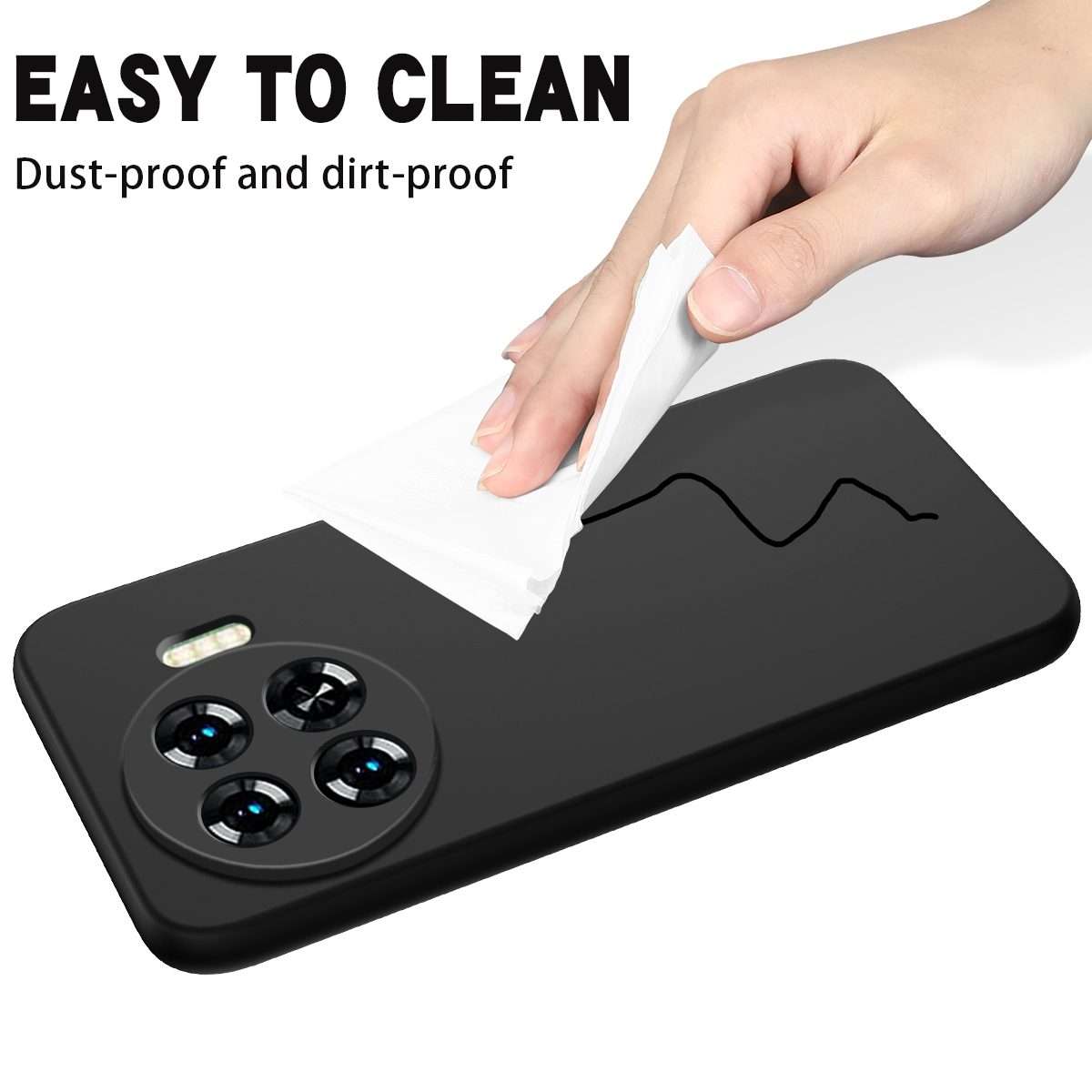 For Tecno Spark 20 Pro+ Solid Color Liquid Silicone Dropproof Full Coverage Protective Case(Black)