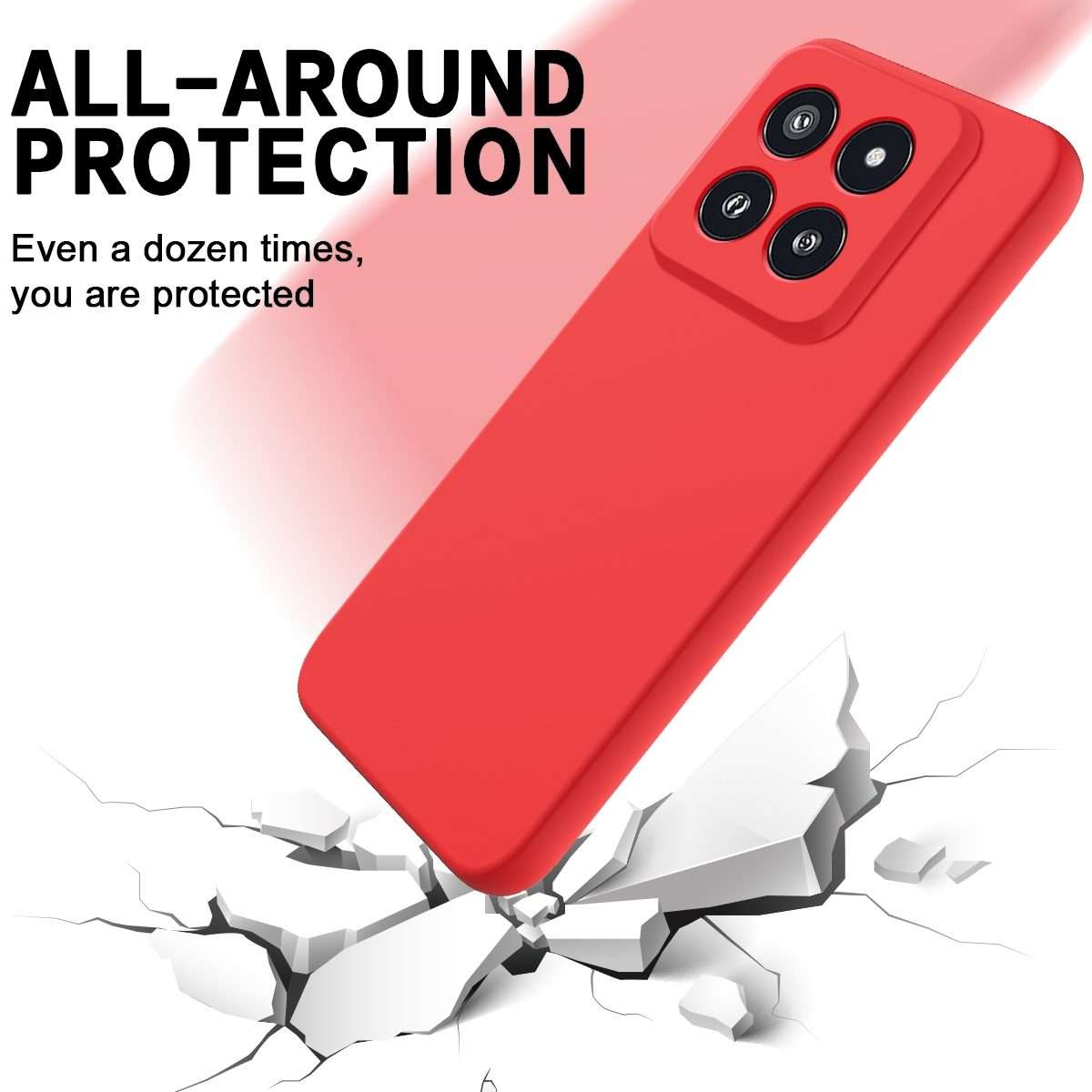 For Xiaomi 14 Pro Solid Color Liquid Silicone Dropproof Full Coverage Phone Case(Red)