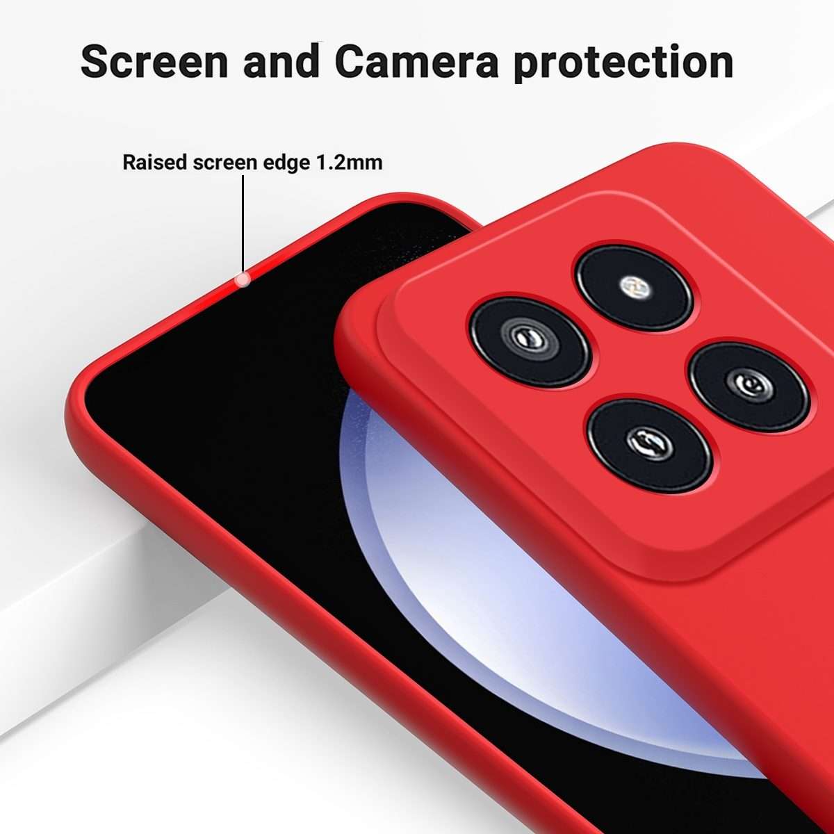 For Xiaomi 14 Pro Solid Color Liquid Silicone Dropproof Full Coverage Phone Case(Red)