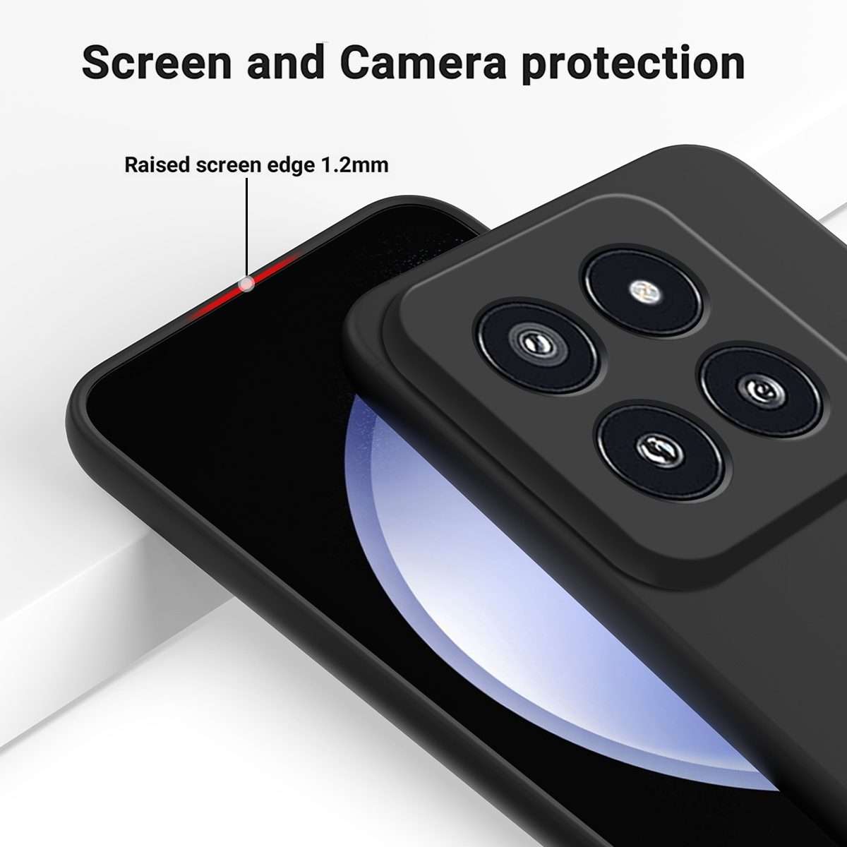 For Xiaomi 14 Pro Solid Color Liquid Silicone Dropproof Full Coverage Phone Case(Black)