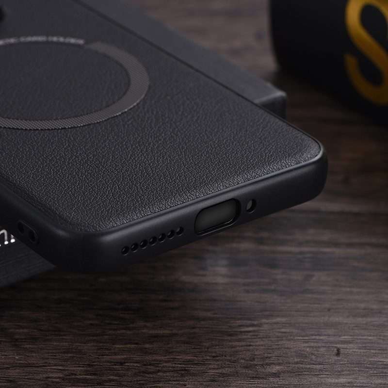 For Xiaomi 14 Pro PU MagSafe Magnetic Phone Case(Black)
