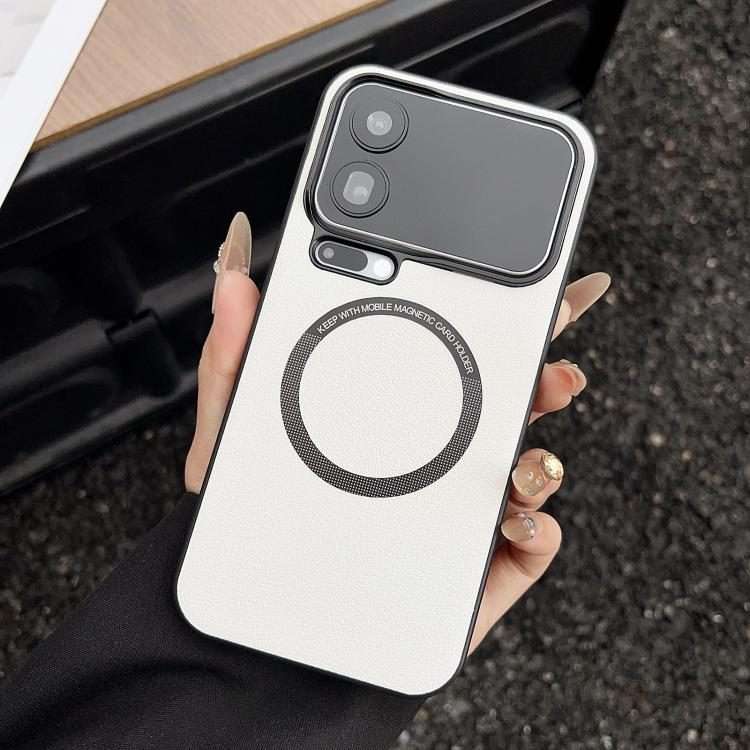 For Xiaomi 17 Pro Max PU MagSafe Magnetic Phone Case(White)