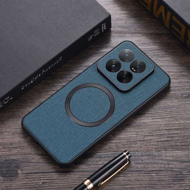 For Xiaomi 14 Pro CD Magsafe Magnetic Cloth Texture Phone Case(Green)