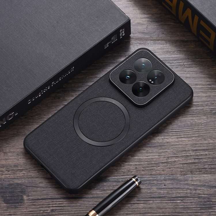 For Xiaomi 14 Pro CD Magsafe Magnetic Cloth Texture Phone Case(Black)