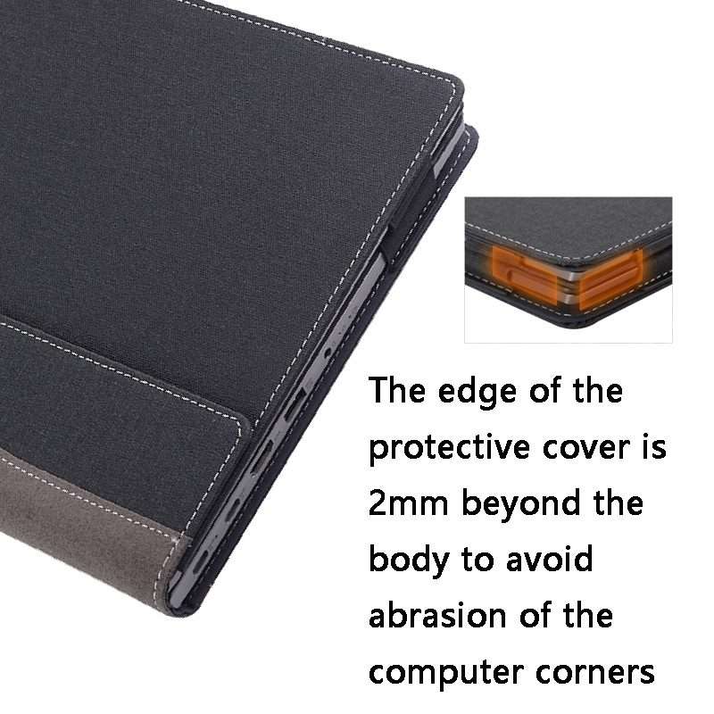 For Lenovo ThinkPad P1 Gen 7 Laptop Leather Shockproof Protective Case(Dark Blue)