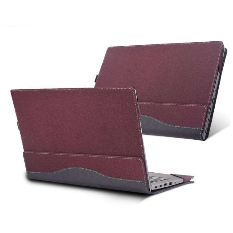 For Lenovo ThinkPad P1 Gen 7 Laptop Leather Shockproof Protective Case(Wine Red)
