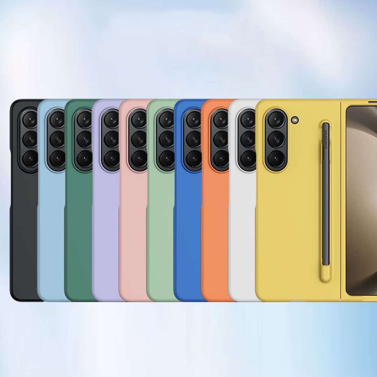 For Samsung Galaxy Z Fold5 5G Integrated Skin Feel PC Phone Case with Pen / Pen Box(White)