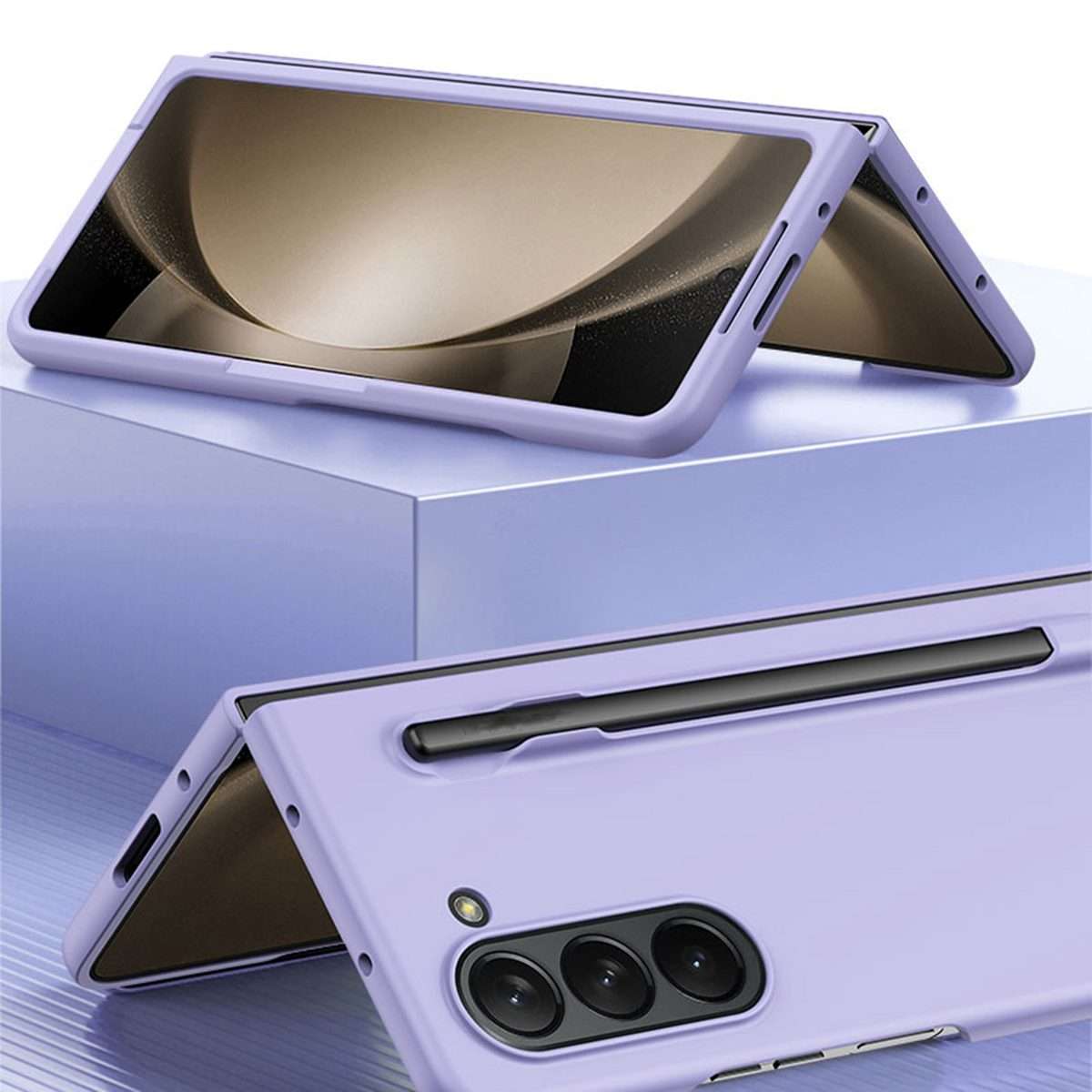 For Samsung Galaxy Z Fold5 5G Integrated Skin Feel PC Phone Case with Pen / Pen Box(White)