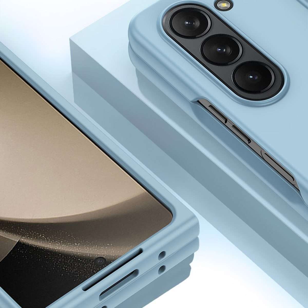 For Samsung Galaxy Z Fold5 5G Integrated Skin Feel PC Phone Case with Pen / Pen Box(White)
