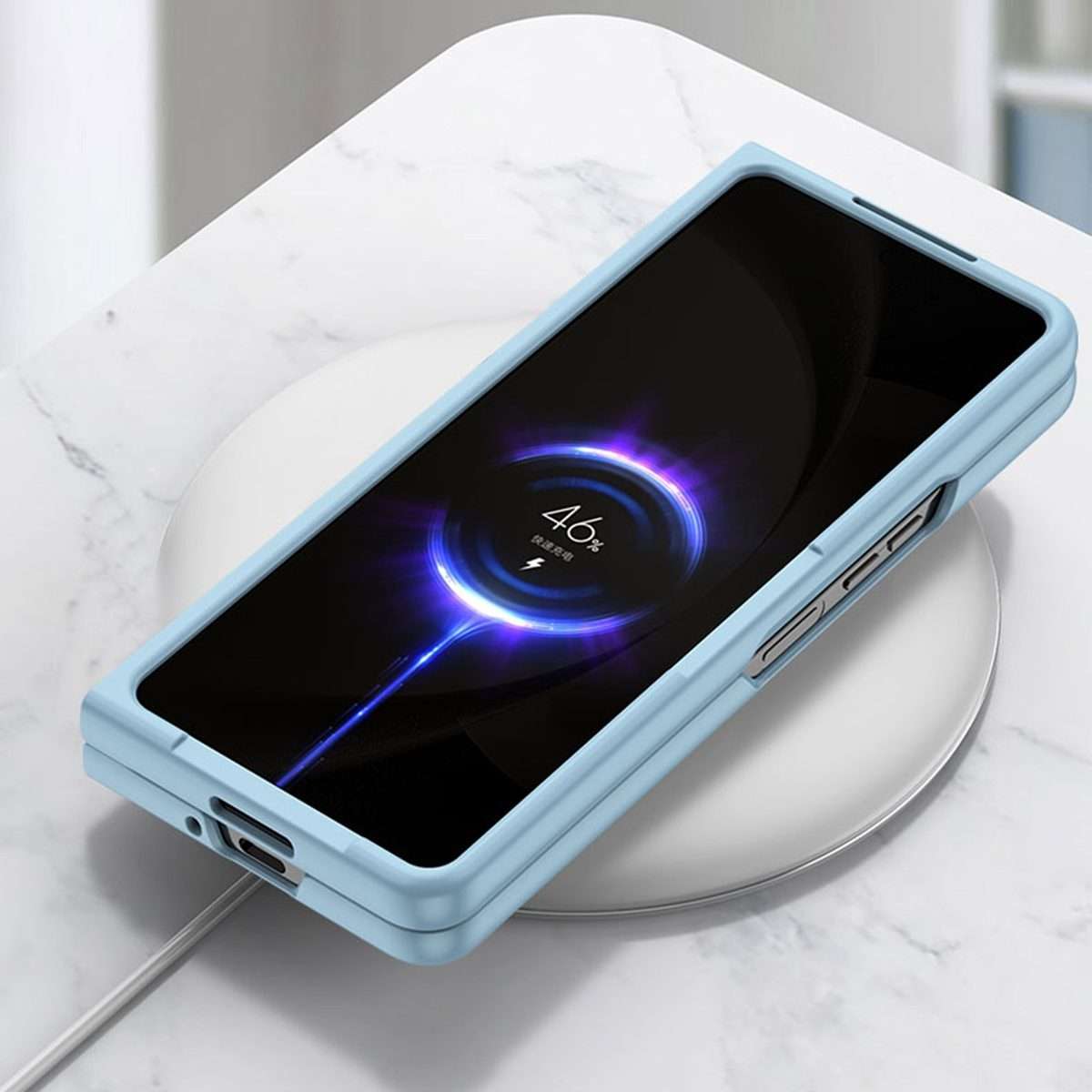 For Samsung Galaxy Z Fold5 5G Integrated Skin Feel PC Phone Case with Pen / Pen Box(White)