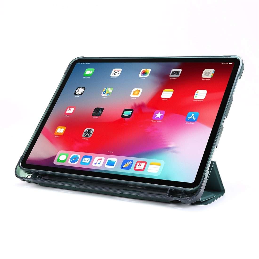 For iPad Pro 11 (2020/2018) / Air 2020 10.9 Multi-folding Horizontal Flip PU Leat ... (Deep Green)