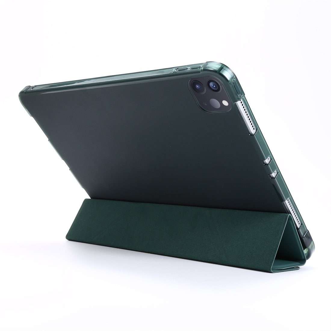 For iPad Pro 11 (2020/2018) / Air 2020 10.9 Multi-folding Horizontal Flip PU Leat ... (Deep Green)