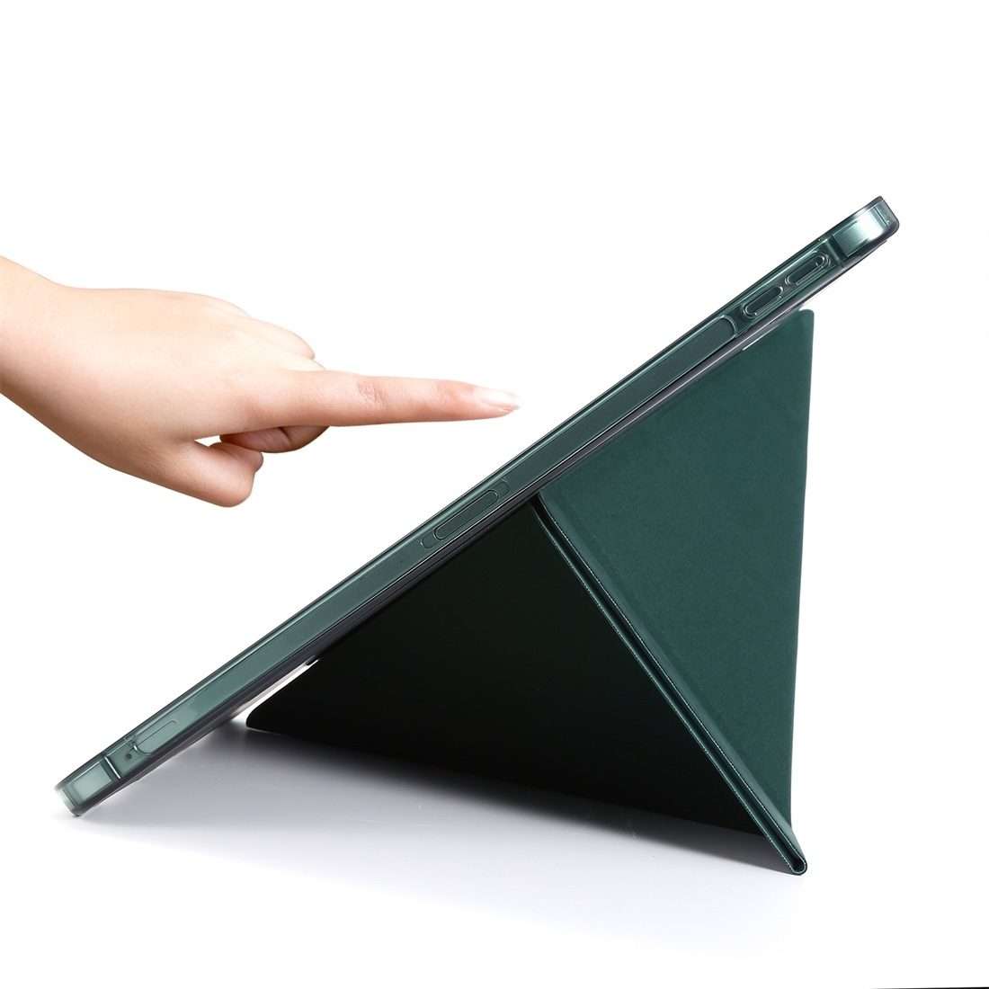 For iPad Pro 11 (2020/2018) / Air 2020 10.9 Multi-folding Horizontal Flip PU Leat ... (Deep Green)