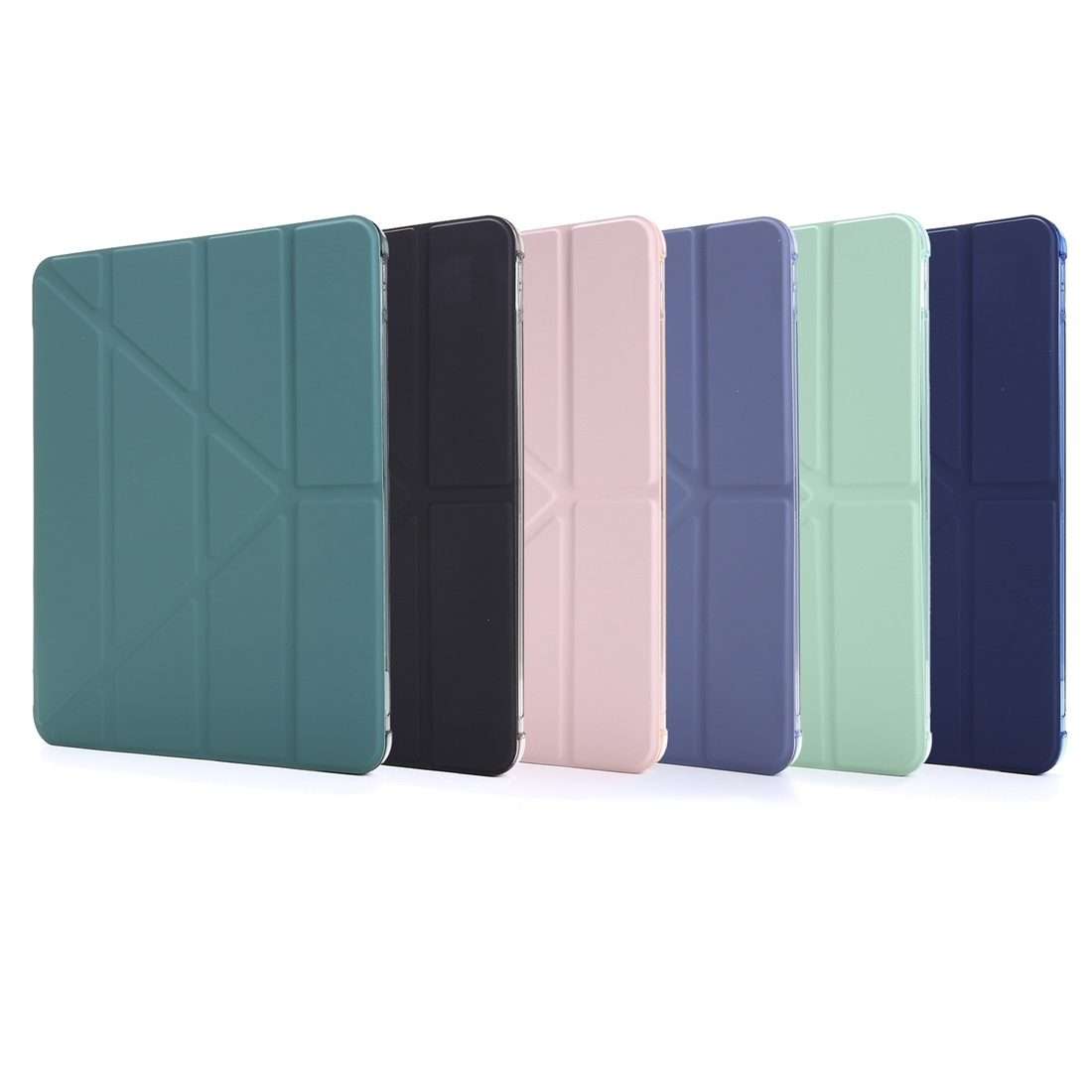 For iPad Pro 11 (2020/2018) / Air 2020 10.9 Multi-folding Horizontal Flip PU Leath ... (Dark Blue)