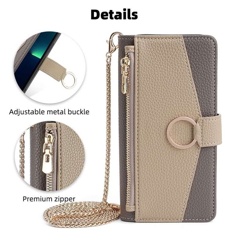 For Infinix Note 40 Pro 5G Crossbody Litchi Texture Leather Phone Case(Grey)
